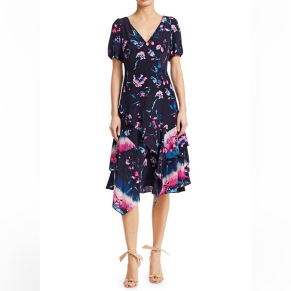 TANYA TAYLOR Estrella Ruffle Dress $595 100% Silk Plus Size 22 2X No Stretch - Picture 4 of 15